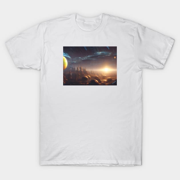 Epic Planetary Megastructure T-Shirt by tdraw